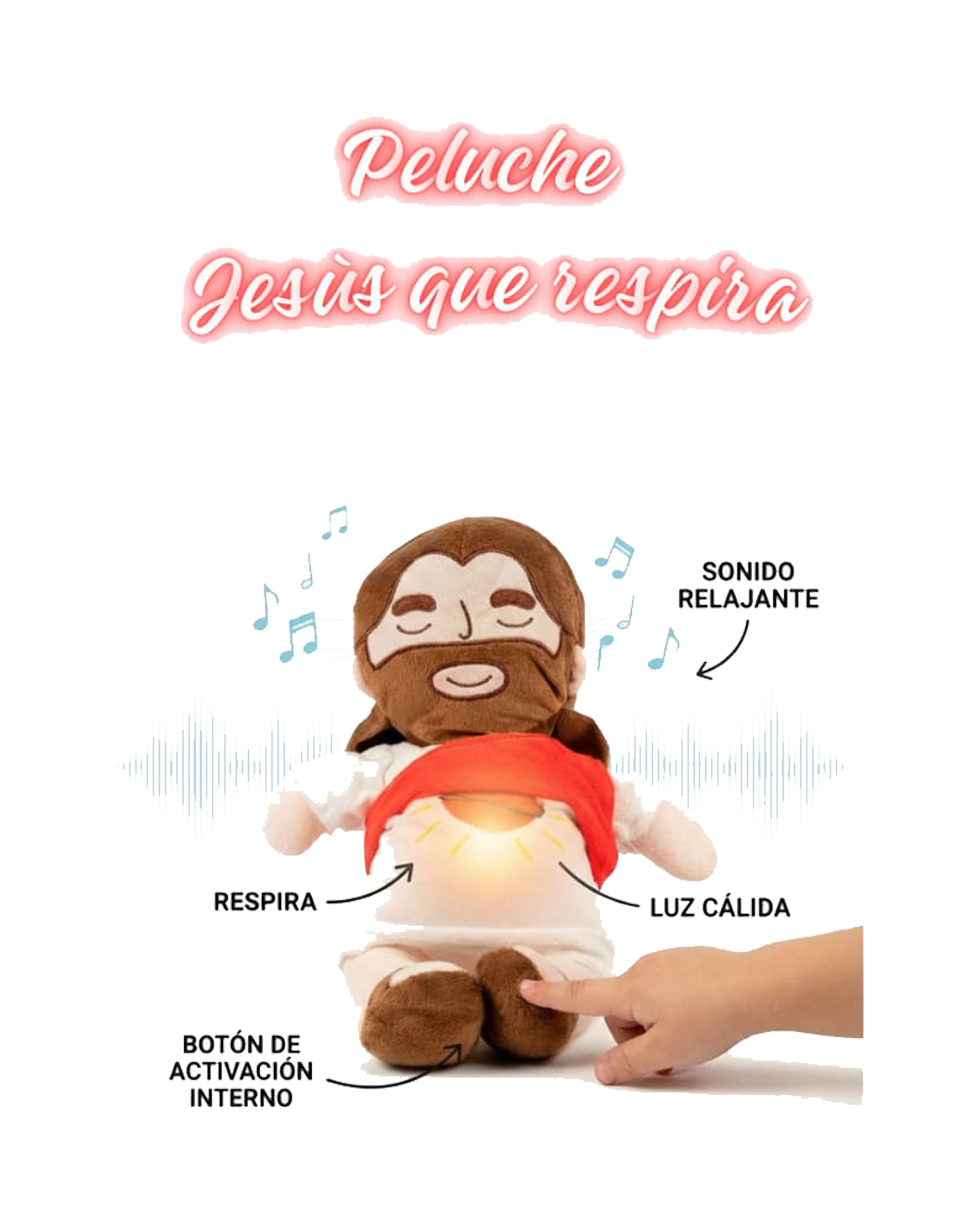 Peluche De Jesús Que Respira - ¡Preventa Envío Gratis!