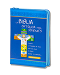 La Biblia Católica Para Jóvenes Junior Símil Piel Azul Con Cremallera